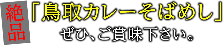 絶品「鳥取カレーそばめし」 ぜひ、ご賞味下さい。